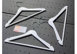 Плечики пластмасові з металевим гачком 33,5х1см. (білі)